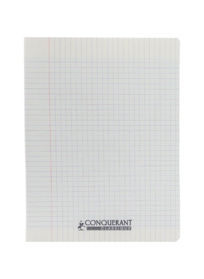 كونكويرانت دفتر ملاحظات (سييس) ٢٤ × ​​٣٢ سم، ٩٦ صفحة (٤٨ ورقة)، مسطر مربع (فرنسي)، أبيض - Image 1