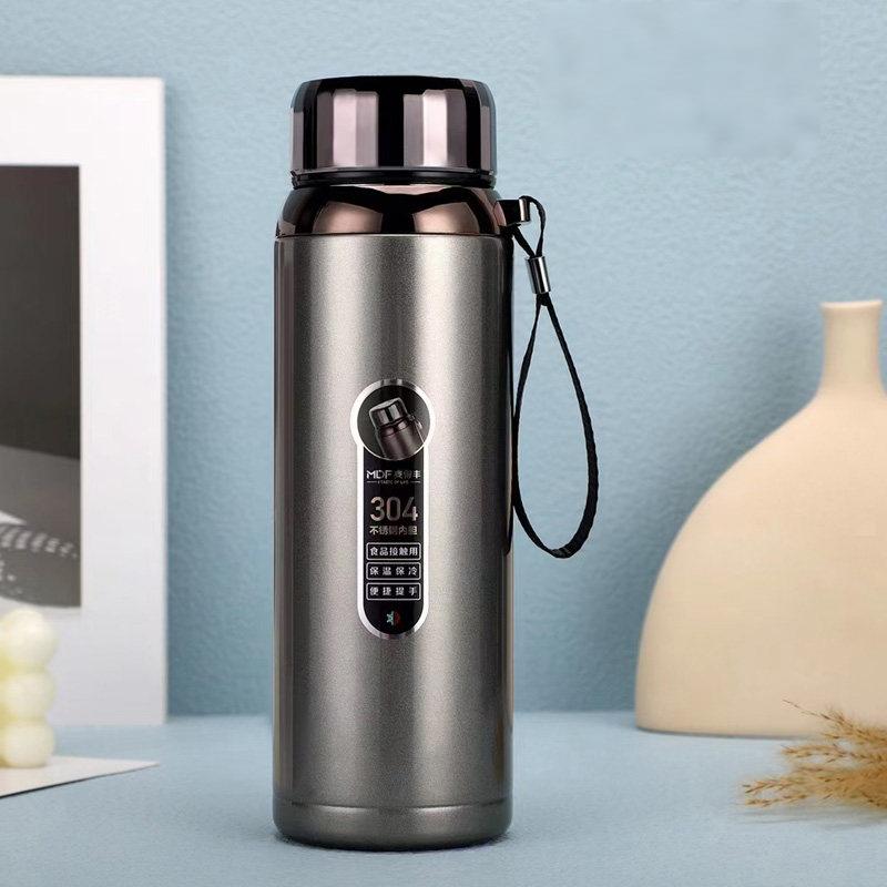 No.510 Vacuum Sling Cup 800ml, 304 Stainless Steel, Heat & Cold Insulation, 2-in-1 Cup with Portable Carry Strap, Random Color - Image 3