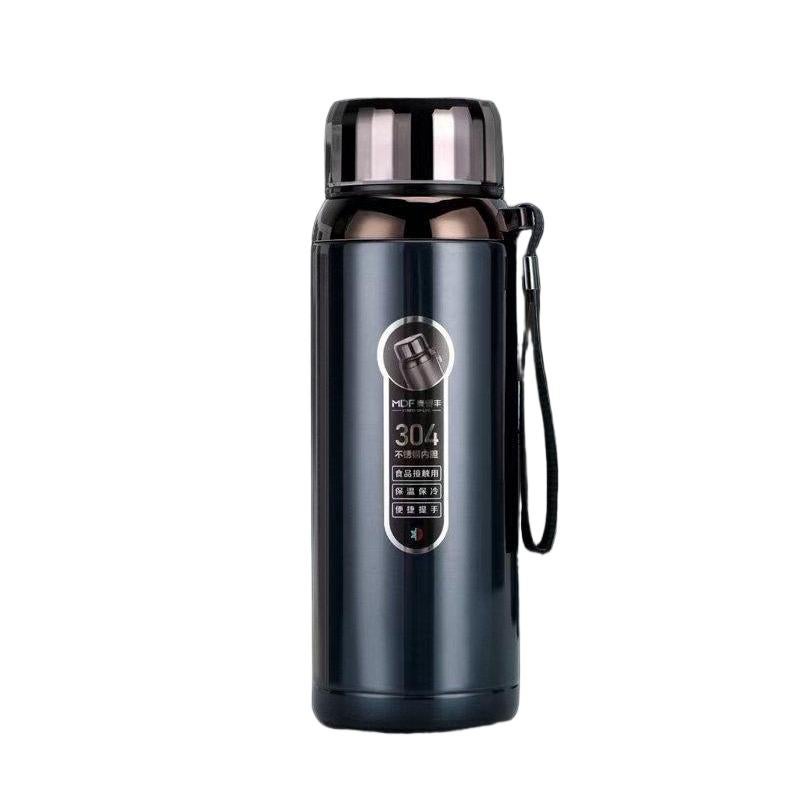 No.510 Vacuum Sling Cup 800ml, 304 Stainless Steel, Heat & Cold Insulation, 2-in-1 Cup with Portable Carry Strap, Random Color - Image 2