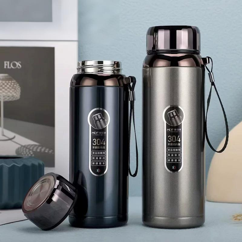 No.510 Vacuum Sling Cup 800ml, 304 Stainless Steel, Heat & Cold Insulation, 2-in-1 Cup with Portable Carry Strap, Random Color - Image 5
