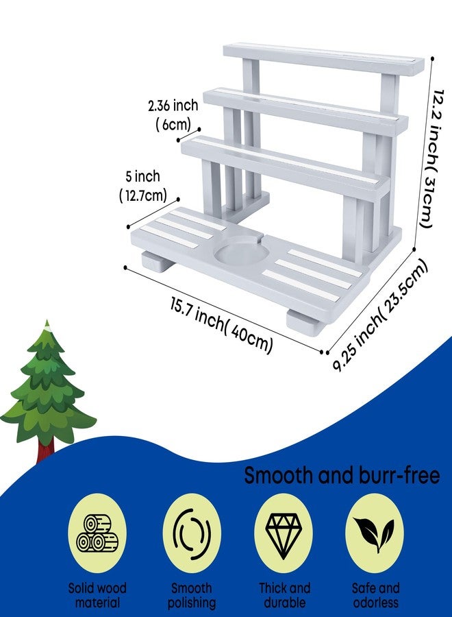 PHOENANCEE for Tonies Figures Shelf Magnetic,for Toniebox Characters Shelves,for Tonie Storage Rack Display Risers Stand,Holds 45 Figurines,Compatible Charging Station for Children Kid's Room,Pine(Gray White) - Image 4