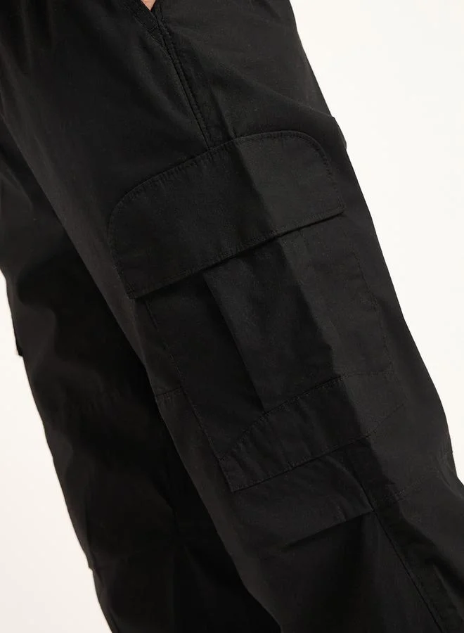 Femmella Femmella Mid Rise Regular Fit Drawstring Cargo Pants