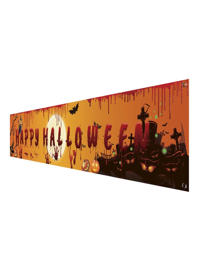 NIBEMINENT Happy Halloween Bloody Print Party Backdrop Hanging Banner - Image 3