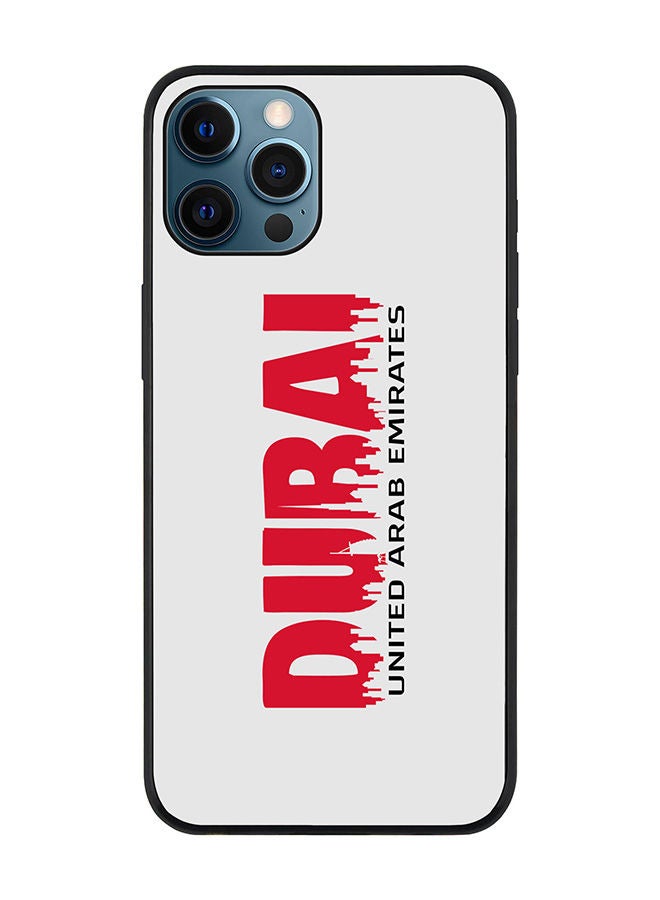 Stylizedd Rugged Black edge case for Apple iPhone 12 Pro Max Slim fit Soft Case Flexible Rubber Edges Anti Drop TPU Gel Thin Cover - Dubai Horizon - Image 1