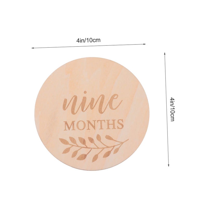 14 Pcs Wooden Month Cards Odorless Growth Photo Props for Newborn Milestone - Image 3