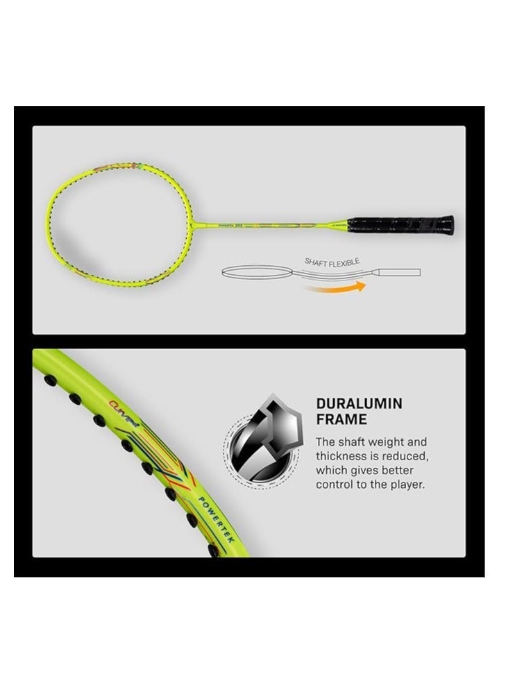 HUNDRED Powertek 200 PRO Badminton Racquet with Head Cover | Aluminium Frame | Strung | Weight: 92g | Grip Size: G5 | For Intermediate Players | Max String Tension: 18–20 lbs - Image 5
