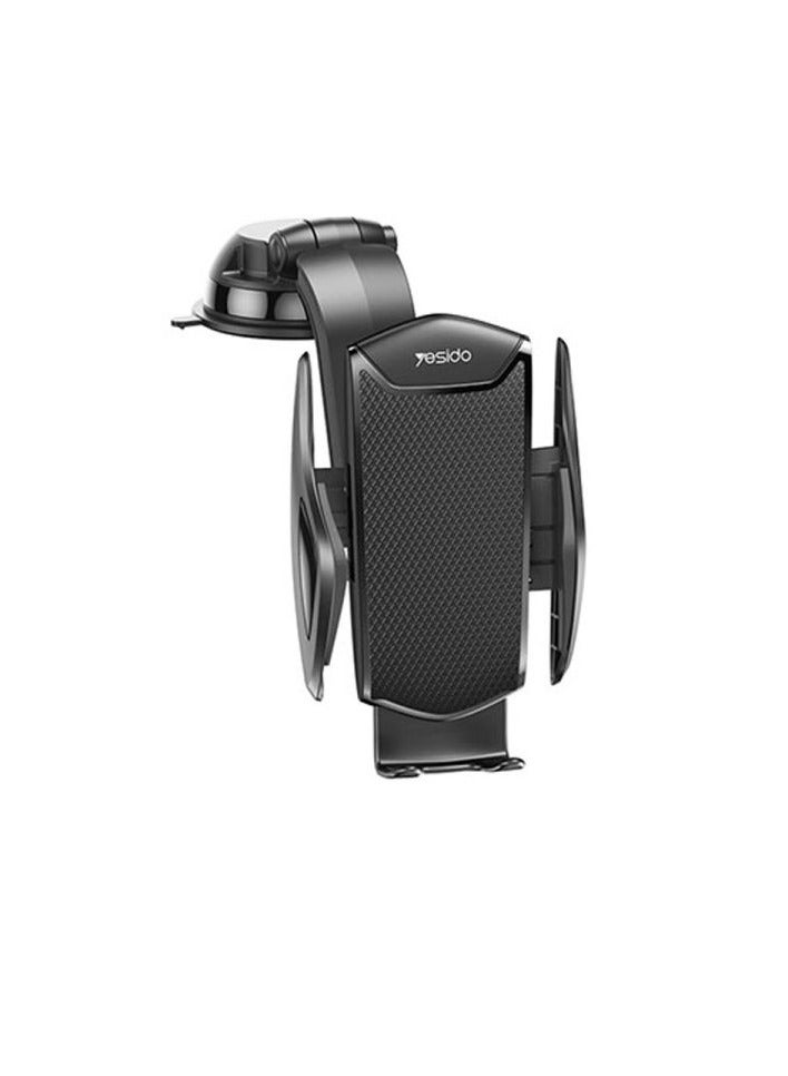 يسيدو حامل لوحة القيادة ووحدة التحكم للسيارة Yesido C99 مع دعامة ملاحة بأكواب شفط، لون أسود - Image 1