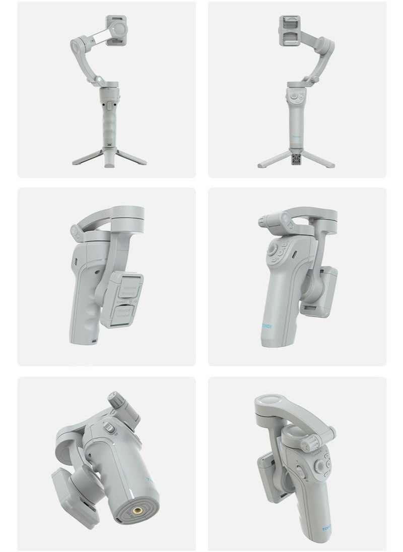 3-Axis Smartphone Stabilizer, AI Smart Tracking, Powerful Motor, 8 Stabilization Modes, Large Capacity Battery, Long Battery Life, Adjustable Fill Light, With Tripod, Video Stabilizer For YouTube an - Image 2