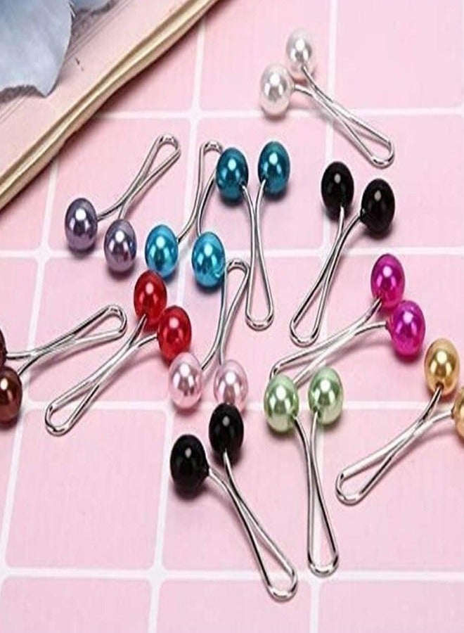 12pcs Fitted Muslim Hijab Clip Pin Simulation Pearl Women Girls Scarf Shawl Brooch Clip Hijab Button - Image 4