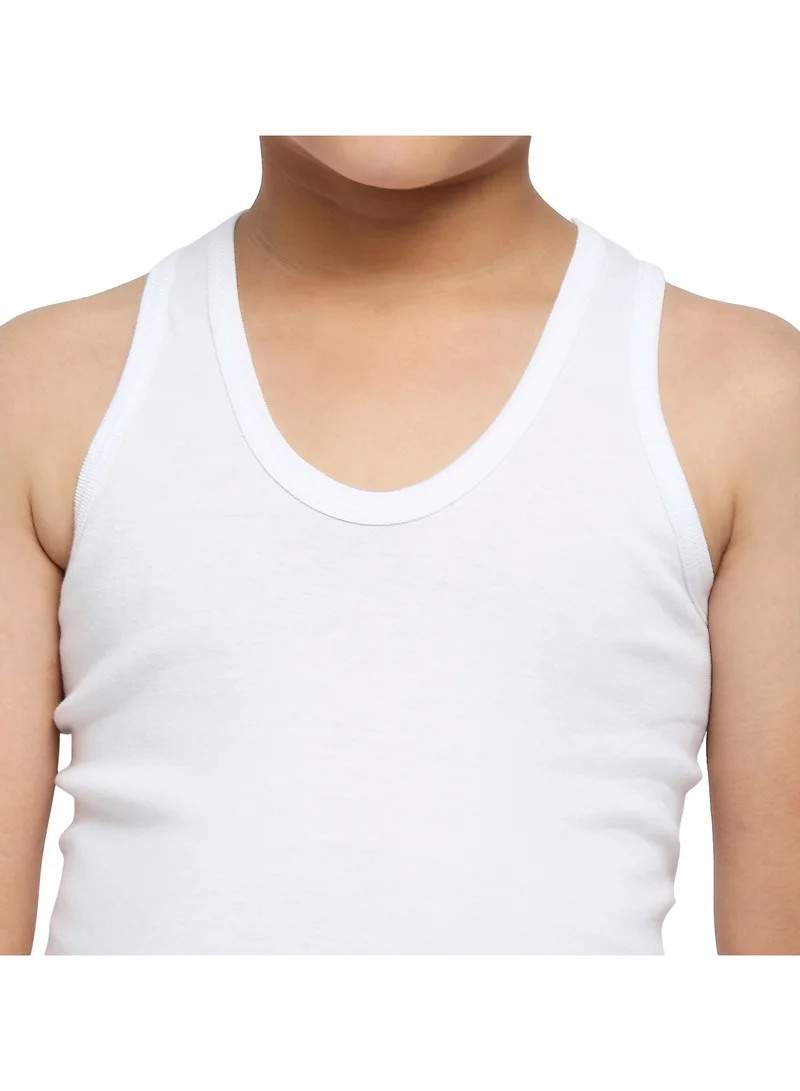 BYC BOY'S COTTON VEST (PACK OF 3) - WHITE