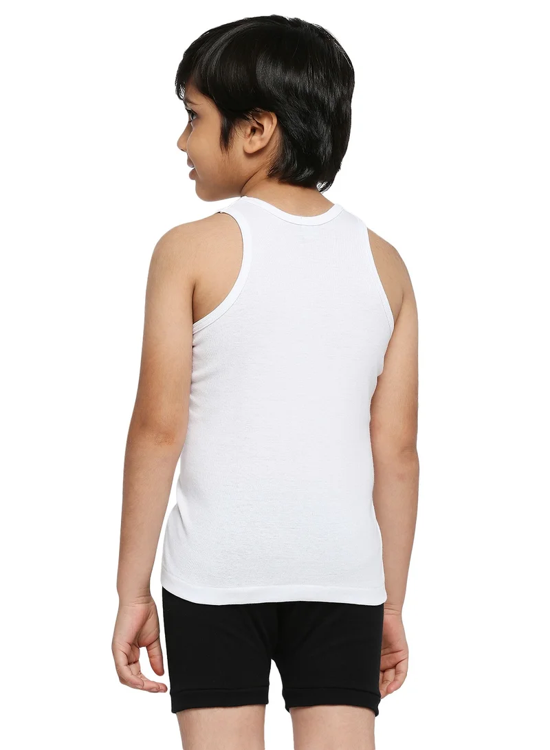 BYC BOY'S COTTON VEST (PACK OF 3) - WHITE