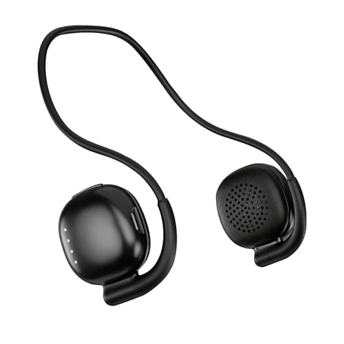 CHUYI Wireless Earphone Over Ear Wireless Bluetooth Headphones Behind The Head Foldable Wireless Stereo Wrap Around Head Headset OnEar Earphones for Workout Office Walking 23Hrs Music Time Black - Image 1