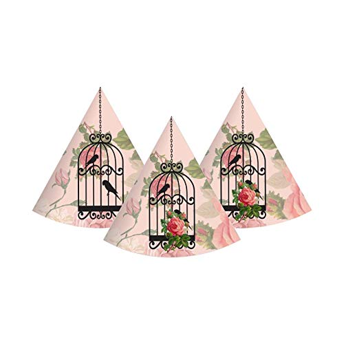 PrettyurParty Pretty UR Party Pink Floral and Bird Cage Party decorations Kit - 80 pcs includes Banner, balloons, thank you, centerpiece, danglers, Floral Party Supplies, Boho Birthday Decor, DIY Décor Pack for kids, girls, Teens - Image 3