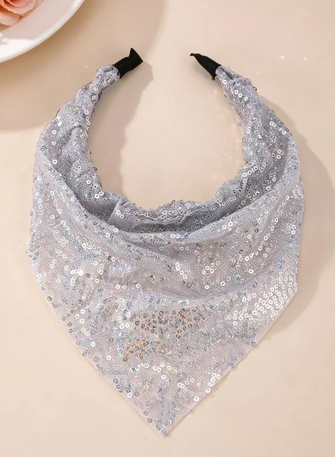 Take Two Girls Grey Sequin Headband