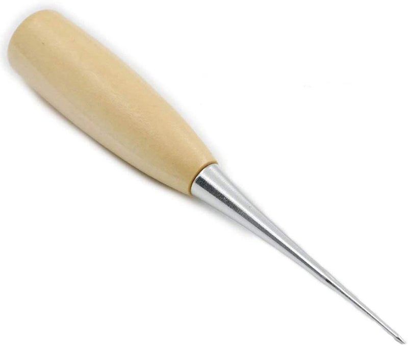 BeeSpring Leather Sewing Awl Wood Handle Drillable Awl Pin Punching Hole Maker Stitching Overstitch Sewing Awl Kit - Image 1