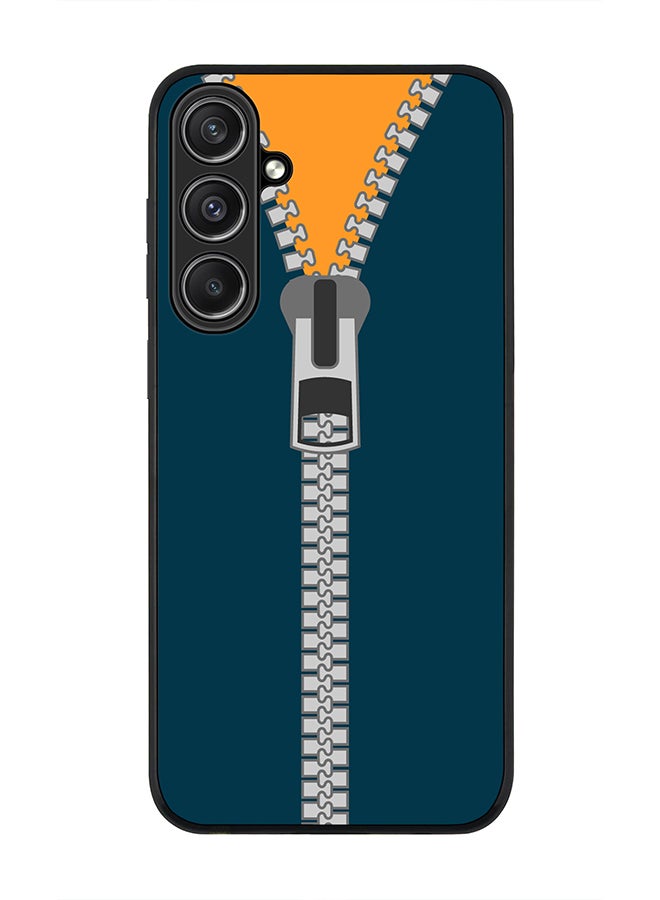 Stylizedd حافظة حواف سوداء متينة لهاتف سامسونج جالاكسي S23 FE، تصميم مخصص رفيع ومرن مضاد للسقوط - بسحاب - Image 1