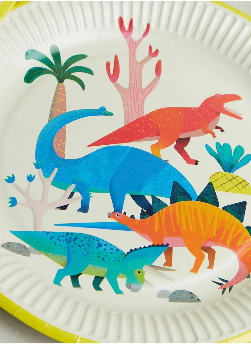Talking Tables Set Of 8 Dinosaur Plate 23Cm