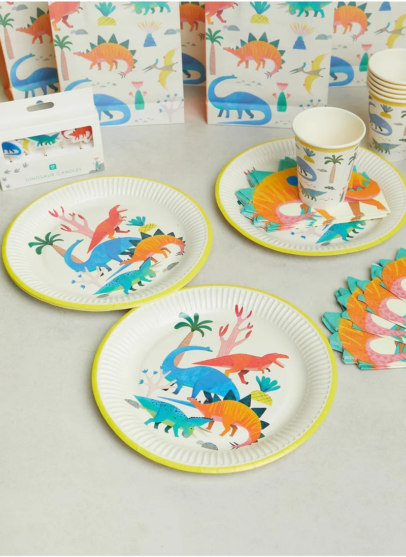 Talking Tables Set Of 8 Dinosaur Plate 23Cm
