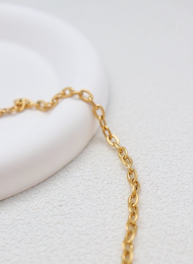 Luxury 18K Gold Plated Dainty Chain Link Bracelet for Women, Simple Adjustable Stainless Steel Bracelet for Stacking, Hypoallergenic Tarnish Resistant Gift for Valentine's Day Ramadan - Image 3