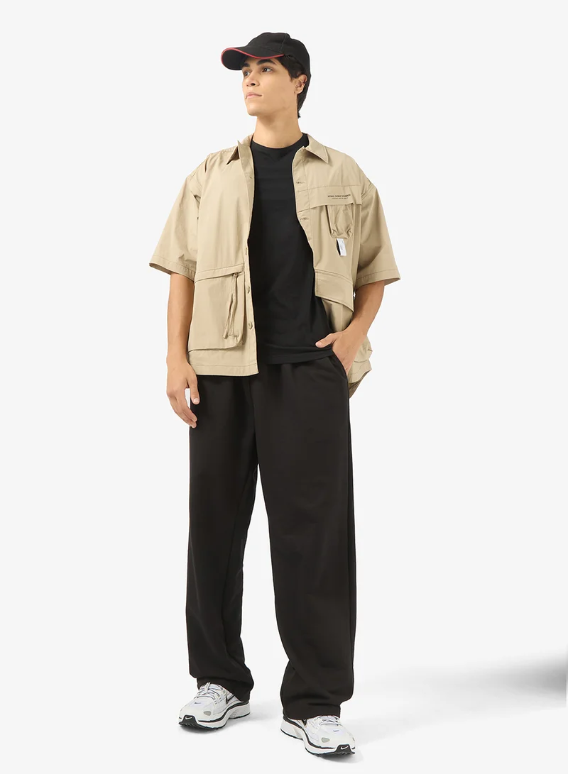 Seventy Five Basics Graphic Print Open Hem Joggers