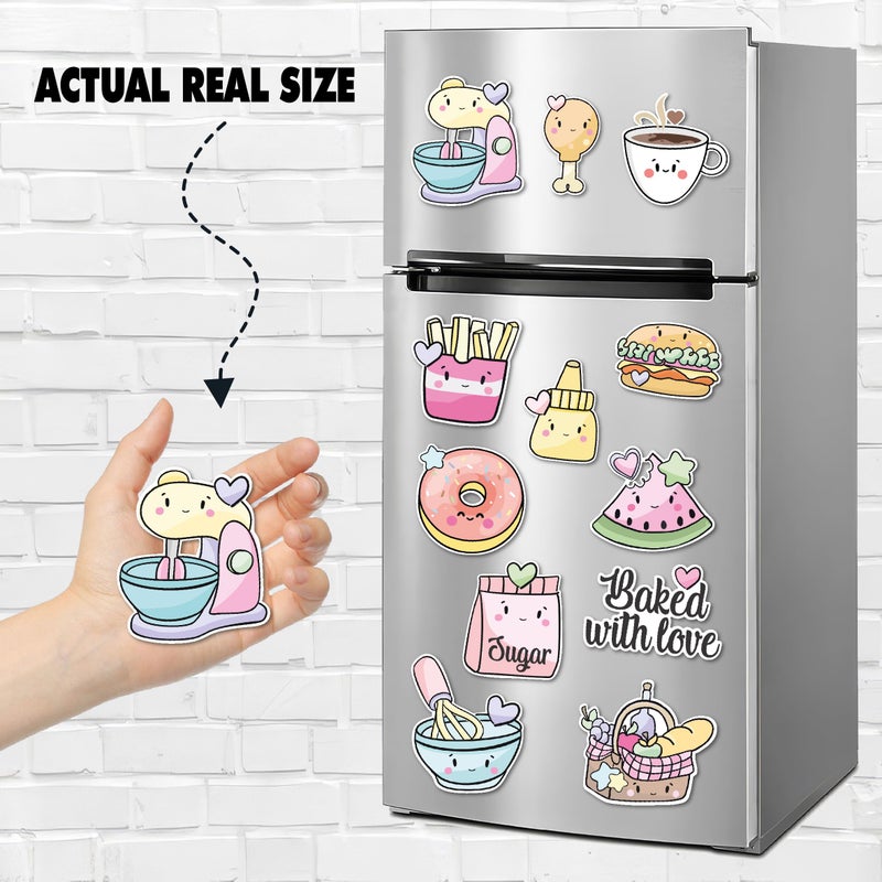 Fridge Magnet, Refrigerator Magnet, Magnetic Fridge Decor, Decorative Magnets, Strong Magnet, Magnetic Stickers, Fridge Magnet Set, Cute Refrigerator Magnets, Funny Magnets 12 Pieces - Image 3