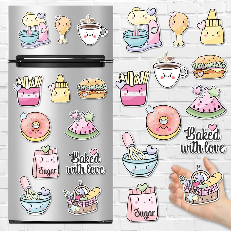 Fridge Magnet, Refrigerator Magnet, Magnetic Fridge Decor, Decorative Magnets, Strong Magnet, Magnetic Stickers, Fridge Magnet Set, Cute Refrigerator Magnets, Funny Magnets 12 Pieces - Image 1