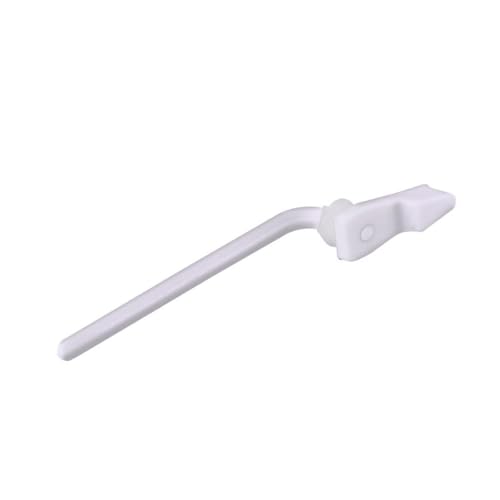 KINIK Plastic Toilet Flush Tank Lever Handle | Flat Lever Style with White Finish | Durable Flush Handle for Cistern Tank Replacement - Image 1
