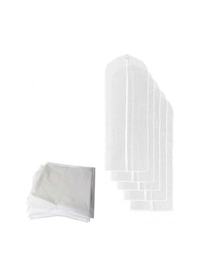 NIBEMINENT 5-Piece Garment Cover Bag White 60x80centimeter - Image 2