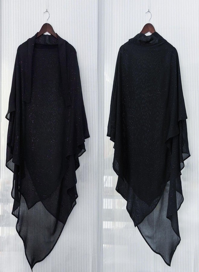 Ylucky Women Khimar Hijab Muslim Ramadan Eid Prayer Long Scarf 2-Layer Headwrap Turban Abaya Jilbab Islamic Niqab Mukena - Image 3