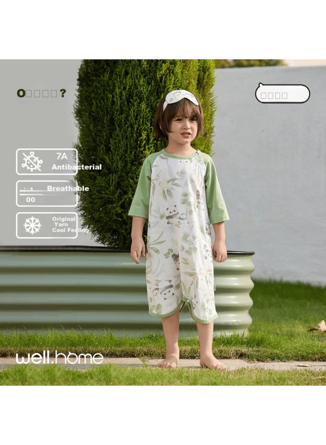 Wellber Baby Sleeping Bag For Ages 3-6, Infant Pajamas, Summer Skin-friendly Home Sleepwear, Yingye Rabbit, 130cm
