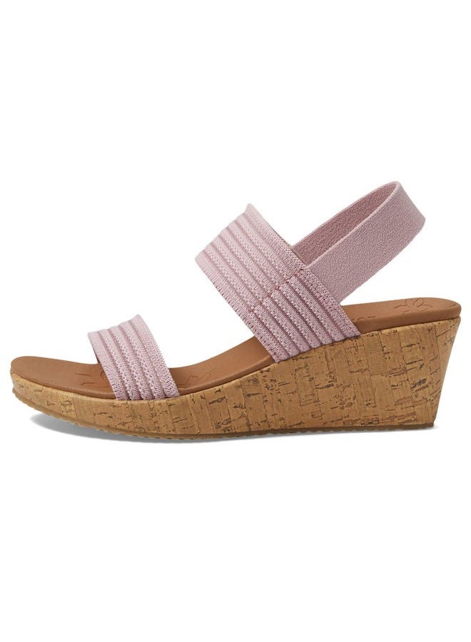 SKECHERS Women's Beverlee-Sheer Luck Wedge Sandal, Pink, 10 - Image 4