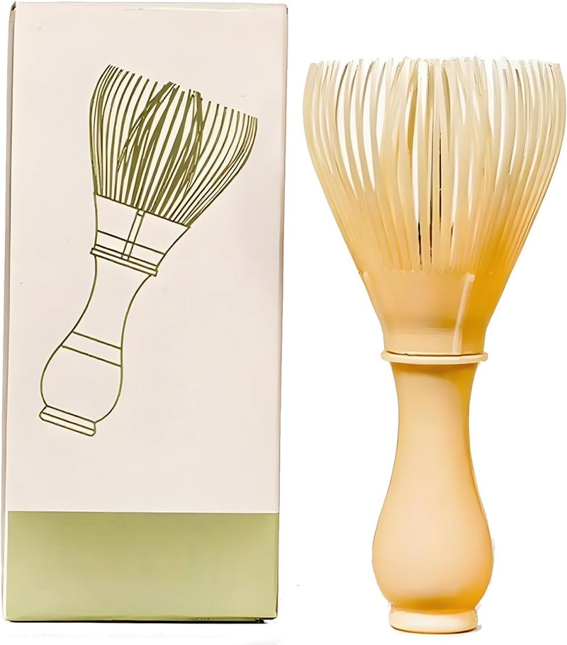 OUGETHER Resin Matcha Whisk Chasen Brush Tools for Matcha Green Tea Powder Reusable Powder Whisk Prepare Japanese Matcha Tea (Yellow-1) - Image 1