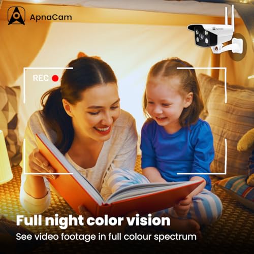 ApnaCam WiFi Bullet IP 3MP Wireless Waterproof Color Night Vision Two-Way Audio Cloud Storage Outdoor Bullet Security Camera - Image 4