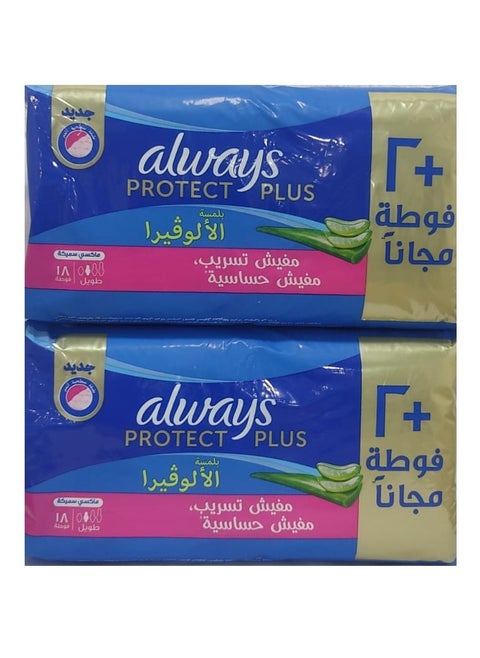 Always Cool & Dry No Heat Feel Maxi Thick Long Sanitary Pads With Wings 18 Pads 2Pc