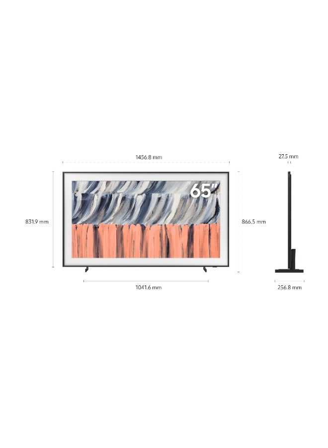 Samsung 65 inch The Frame LS03HE 4K Samsung Vision AI Smart TV, Glare Free with QLED, Operating System Tizen, Model Year 2026, 4K Upscaling, 144Hz, Art Mode, Modern Frame Design with Built-in Solution, 2 Years Warranty, QA65LS03HEUXSA black - Image 3
