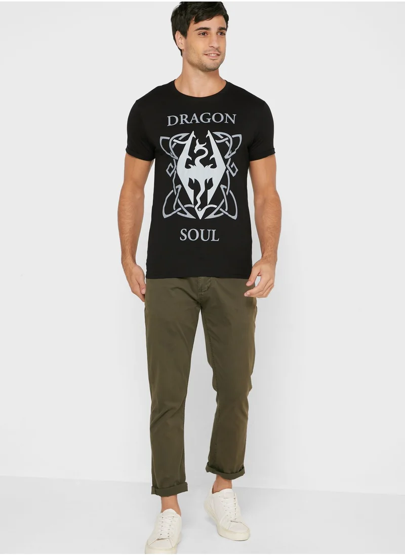 DIFUZED Dragon Soul Crew Neck T-Shirt