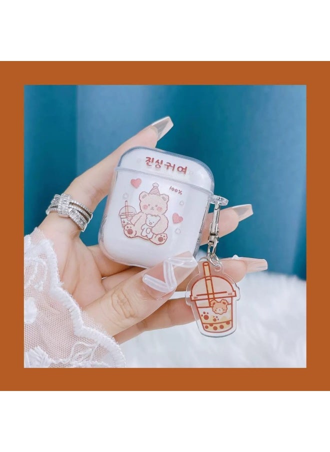 Generic - Building Blocks Dog Cartoon Suitable For Apple Airpods Wireless Bluetooth Headphone Case TPU Transparent Anti-fall Soft Case-Colour:Milk Carton-Applicable Model:airpods 4 （2024） - Image 1