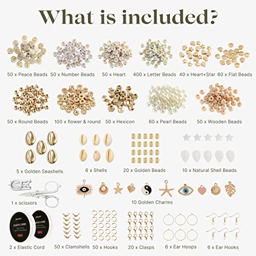 Piccassio Clay Beads Bracelet Making Kit – 10,500+ Heishi Beads in 48 Colors DIY Jewelry Kit with Charms, Letters, Shells & Tools Perfect for Girls, Teens & Creative Adults - Image 2