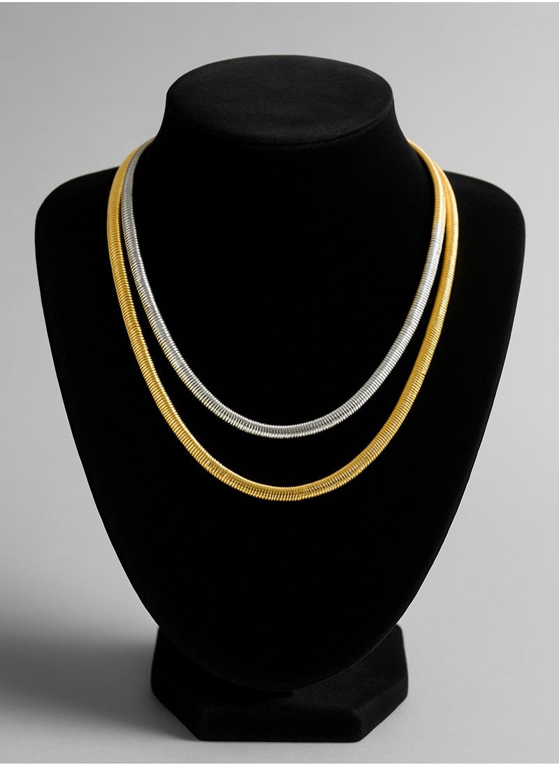 FLUFFY - Plated Fashion Necklace Set - Image 1