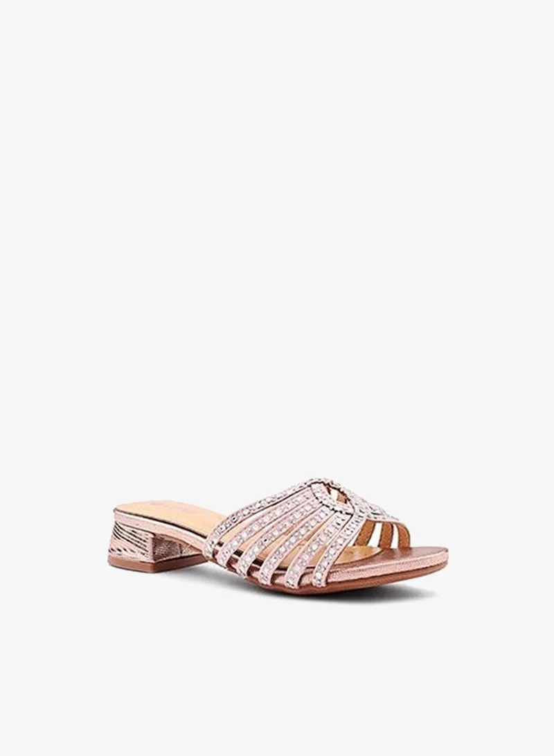 Cuple Girls Embellished Flat Slides
