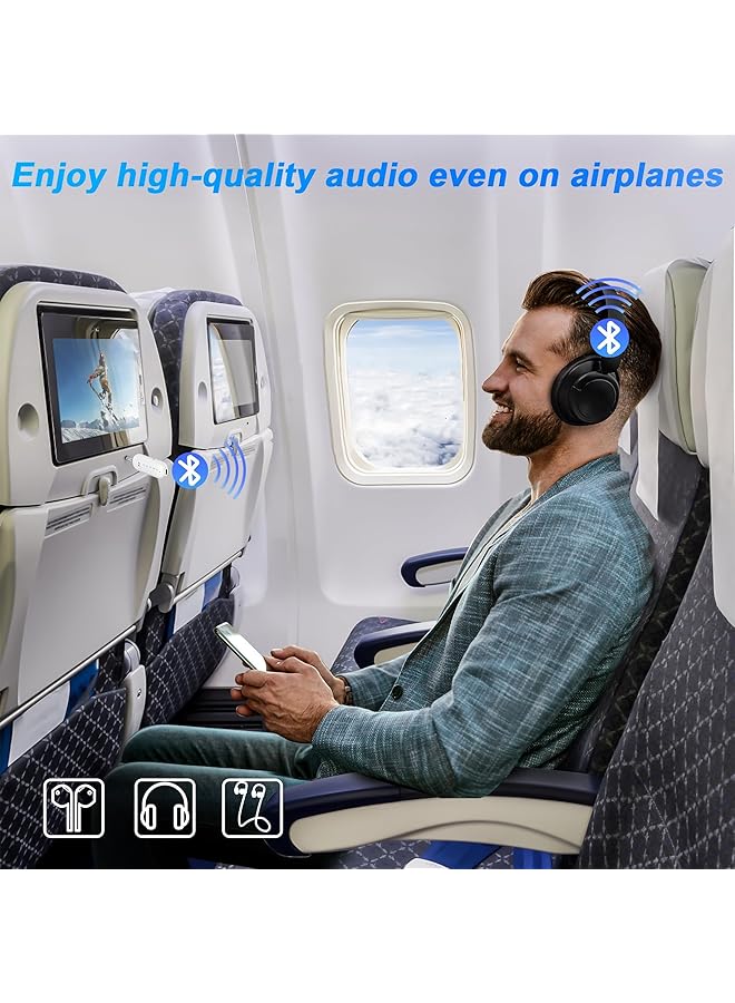 X spring Spring Bluetooth Transmitter Receiver, Crystal-Clear Audio, 5.3 Bluetooth Adapter With 3.5Mm Jack, Compatible With Tv, Airplane, And Car Use, Long Battery Life, Portable Design For Travel - Image 3