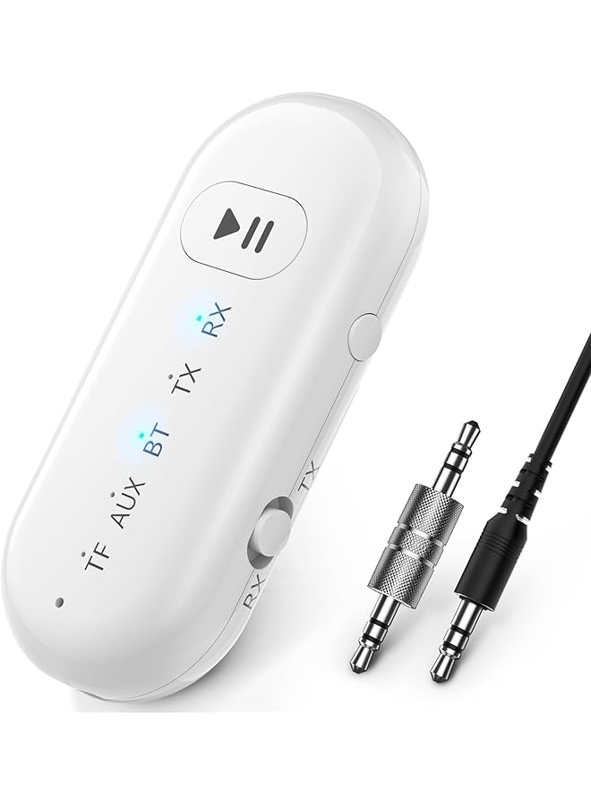 X spring Spring Bluetooth Transmitter Receiver, Crystal-Clear Audio, 5.3 Bluetooth Adapter With 3.5Mm Jack, Compatible With Tv, Airplane, And Car Use, Long Battery Life, Portable Design For Travel - Image 1