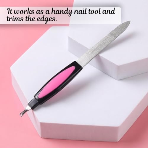 FOLELLO Nail Grooming Kit with 2 Double Sided Nail Filer & 1 Stainless Steel Nail File Tool for Women and Men | Professional Manicure Set (Pack of 3) - Image 4
