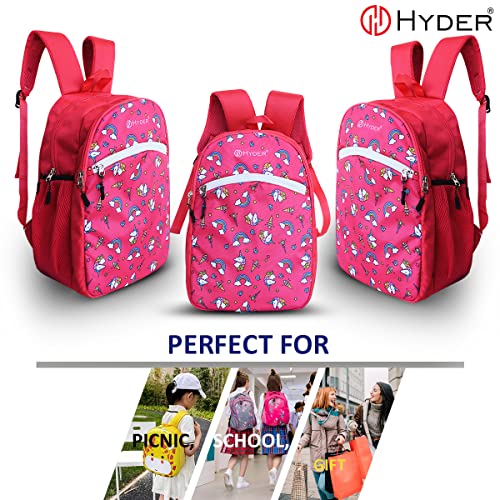 HYDER Kids 20L Small Unicorn Pattern Cartoon Best Stylish Waterproof Lightweight Casual/Picnic/Tuition/School Bag/Backpack for Children Boys And Girls (Pink) - Image 2