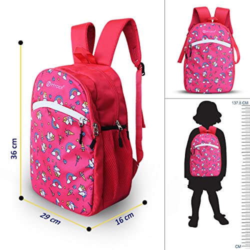 HYDER Kids 20L Small Unicorn Pattern Cartoon Best Stylish Waterproof Lightweight Casual/Picnic/Tuition/School Bag/Backpack for Children Boys And Girls (Pink) - Image 5