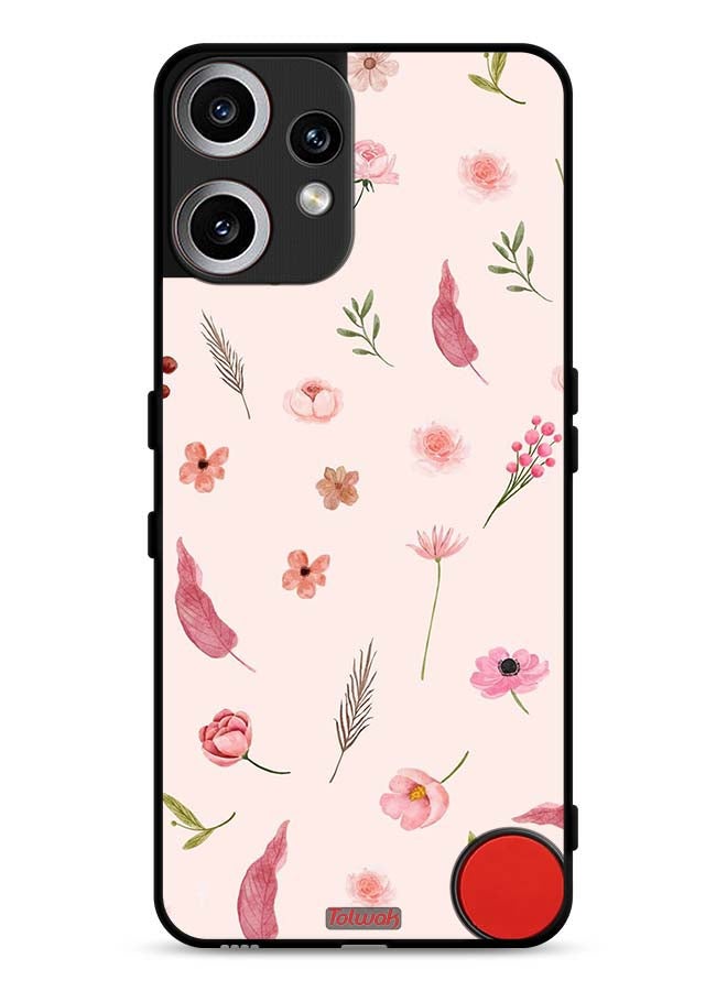 Tolwak Nothing CMF Phone 2 Pro Protective Case Cover Leaves And Roses Pattern - Image 1