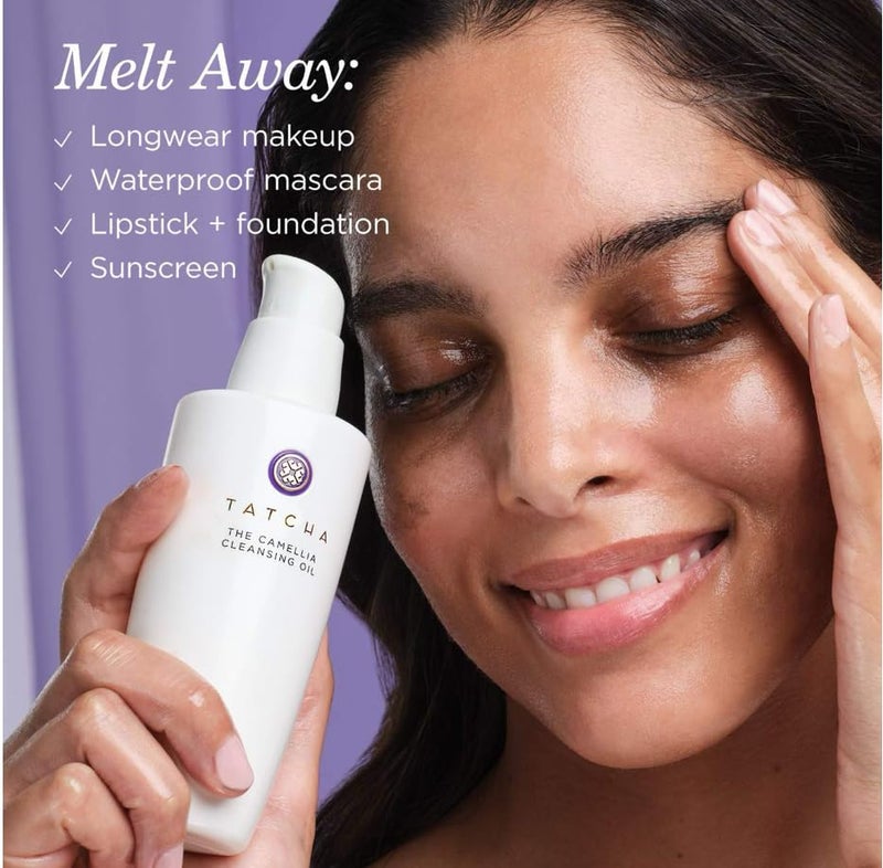 TATCHA زيت تنظيف الكاميليا النقي من تاتشا | مزيل مكياج وغسول وجه 2 في 1 | 150 مل / 5.1 أونصة - Image 3