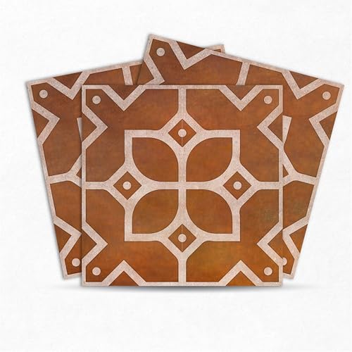 MOSAICOWALL Mosaicowall DIY Peel and Stick Self Adhesive Floor Tiles for Kitchen Living Room Matte Flooring Tile FST0056 X 6 Inches Pack of 24  - Image 1