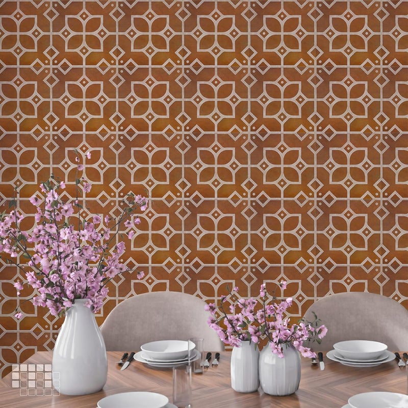 MOSAICOWALL Mosaicowall DIY Peel and Stick Self Adhesive Floor Tiles for Kitchen Living Room Matte Flooring Tile FST0056 X 6 Inches Pack of 24  - Image 4