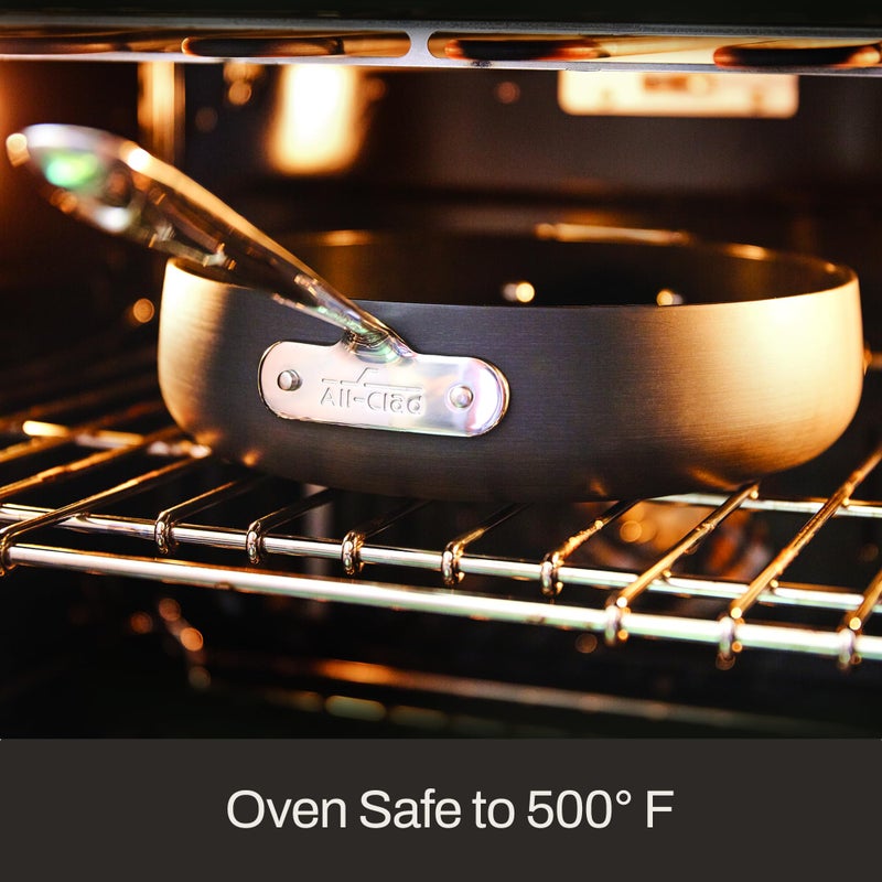 All-Clad HA1 Hard Anodized Nonstick Griddle 11x11 Inch Oven Broiler Safe 500F, Lid Safe 350F Pots and Pans, Cookware Black - Image 5